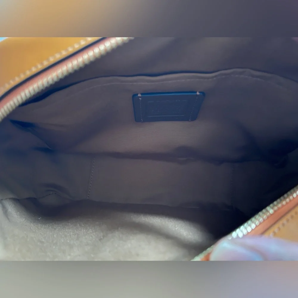 Rare Coach Large Jamie Camera Bag Blocked Signature Sport Miami Red Pink Orange - Picture 14 of 16